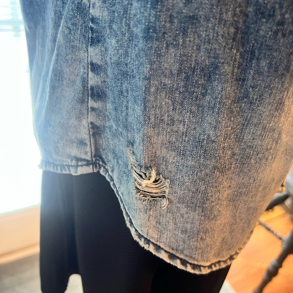 Silver Jeans Co. Denim Shirt SZ SM - Picture 6 of 11